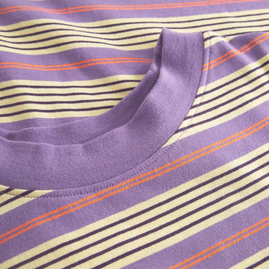 Dedicated Namsos Retro Stripe Haze Purple gestreiftes Top Damen lila